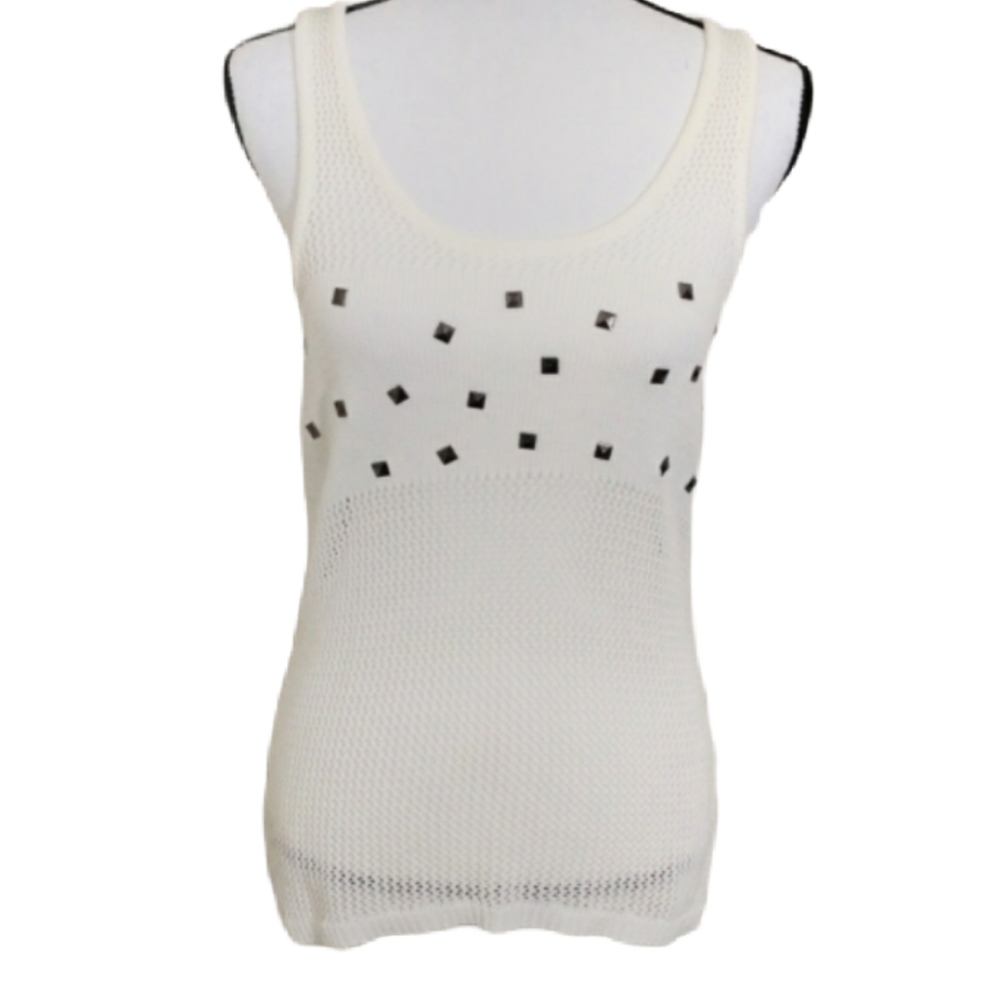 Bongo Hi Lo Knit Tank Top With Cut Out Back New